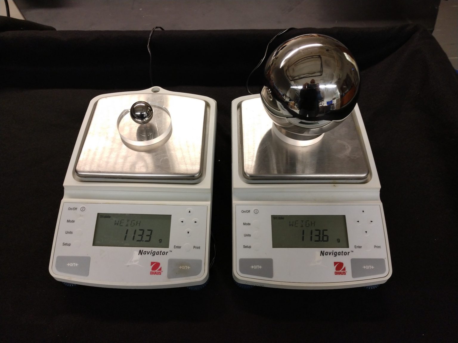 Density Spheres Swarthmore Physics Demonstrations